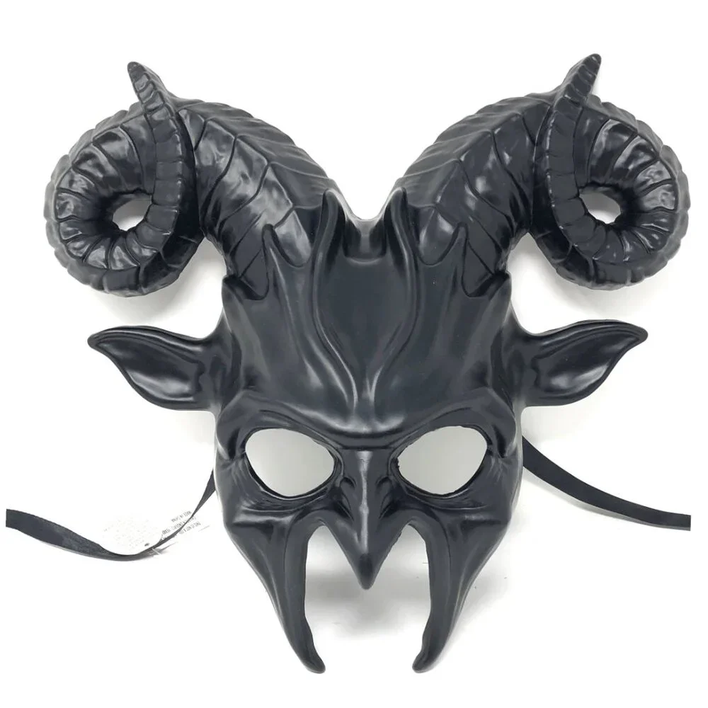 Krampus Ram Goat Demon with Horns Devil Halloween Masquerade Masks Party
